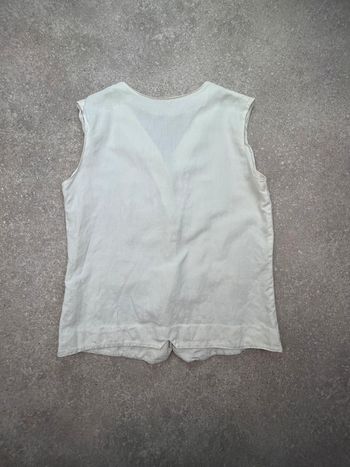 🧵 Haut blanc sans manches 🧵