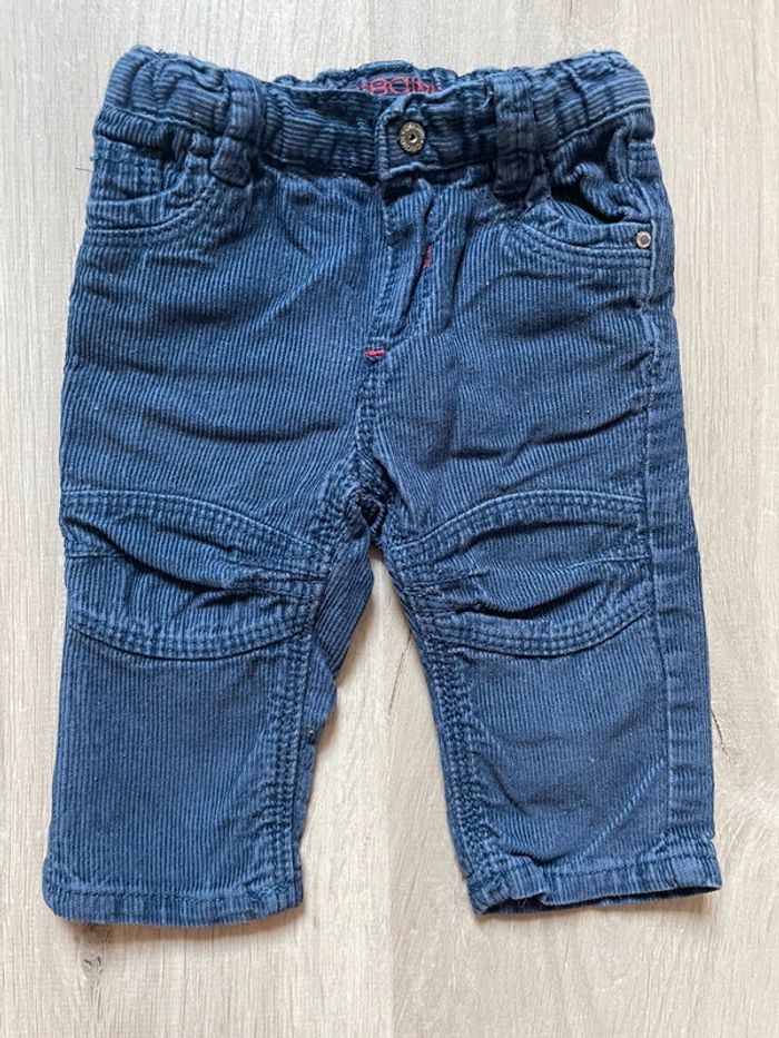 Pantalon velour Marine Obaibi 3M