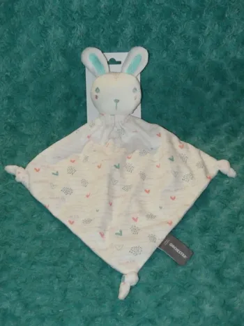 Doudou plat lapin blanc coeur Orchestra mon amour 🐰Neuf