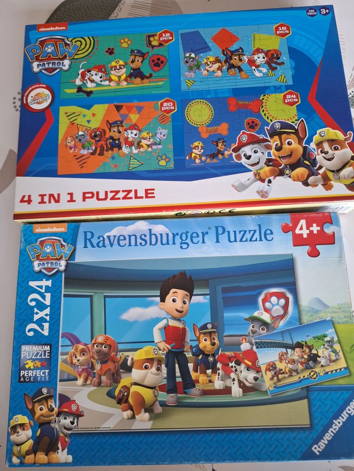 1 boîte de 4 puzzles Paw patrol + 1 gratuit - photo numéro 5