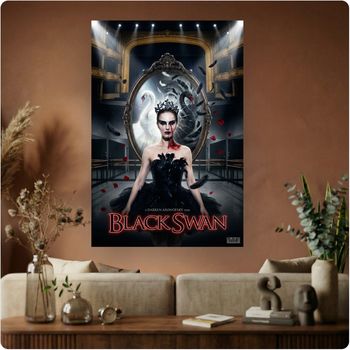 Affiche film culte “Black Swan” poster cinéma ballet psychologique déco murale A3 Sans cadre