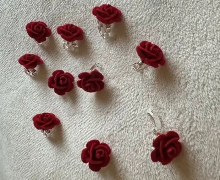 10 anneaux de cheveux roses pour tresses - photo numéro 2