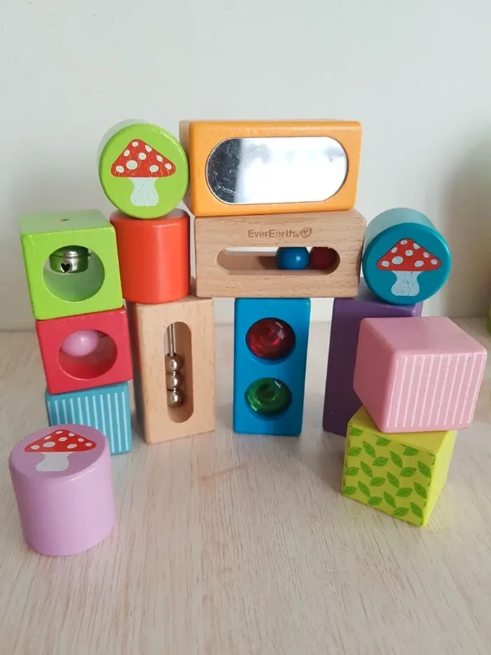 Jouets en bois, blocs sensoriels, oiseaux Janod - photo numéro 2