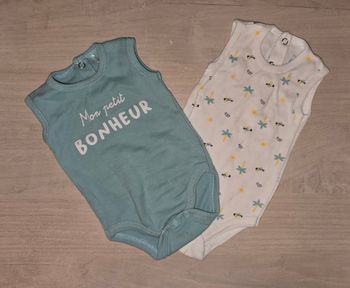 Lot 2 bodies manches courtes