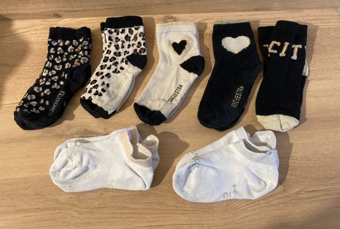 lot 8 paires chaussettes taille 31/34