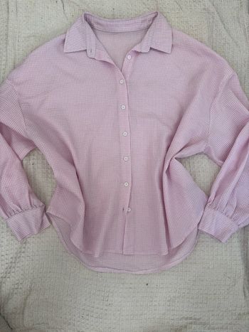 Chemise rose et blanche 