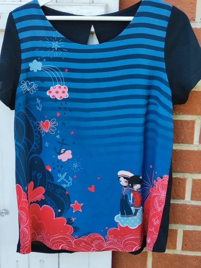 💋 marinière fluide en voile 🚤 neuve 44/42