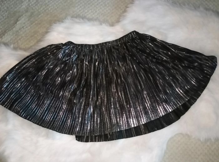 Jupe courte argentée gaufrée 7/8 ans - photo numéro 4