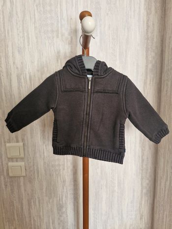 Manteau zippé capuche bébé 12 mois Obaïbi Coton Polyester