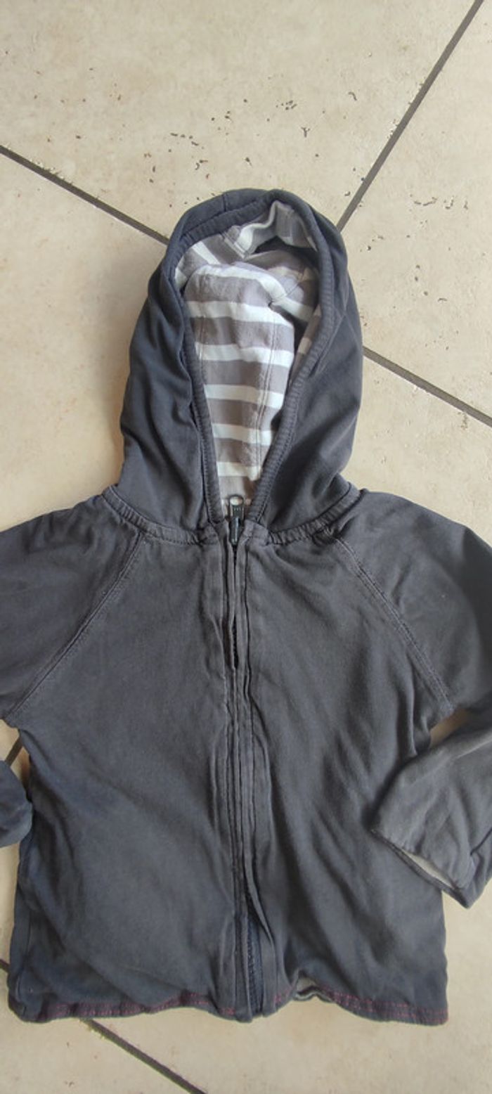 Sweat capuche léger réversible Okaïdi 18 mois - photo numéro 3