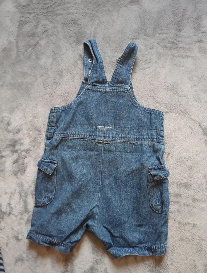 Ensemble salopette short+ tee shirt 12 mois - photo numéro 3