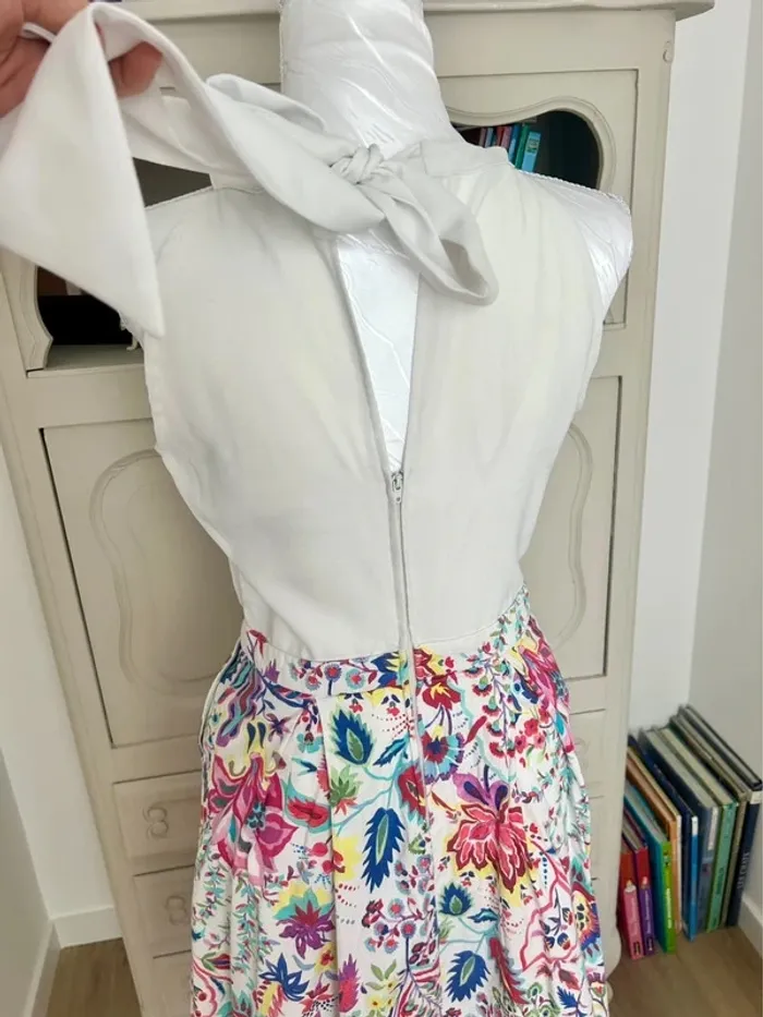 Superbe petite robe blanc et colorée chic et élégante Nafnaf taille 36 , S , 1 - photo numéro 7