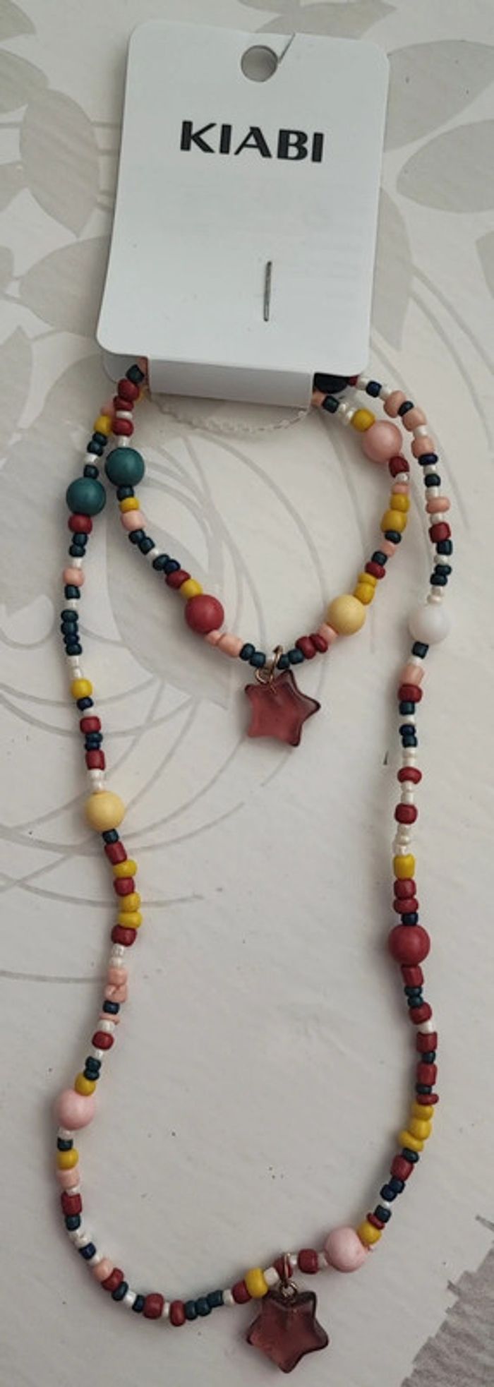 Parure collier et bracelet perles