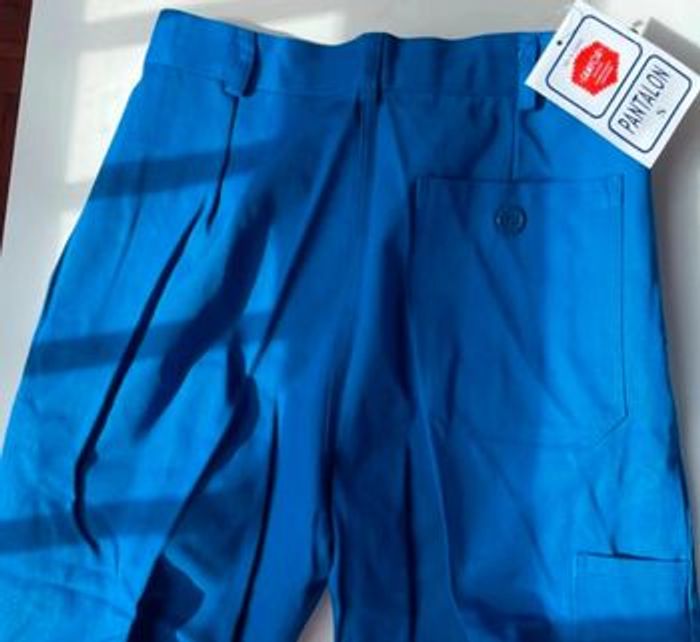 Pantalon bleu de travail neuf taille S Sanfor 100% coton - photo numéro 5