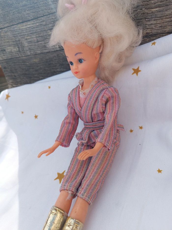 80 Poupée mannequin doll perle delavennat blonde blond hair botte doré - photo numéro 4