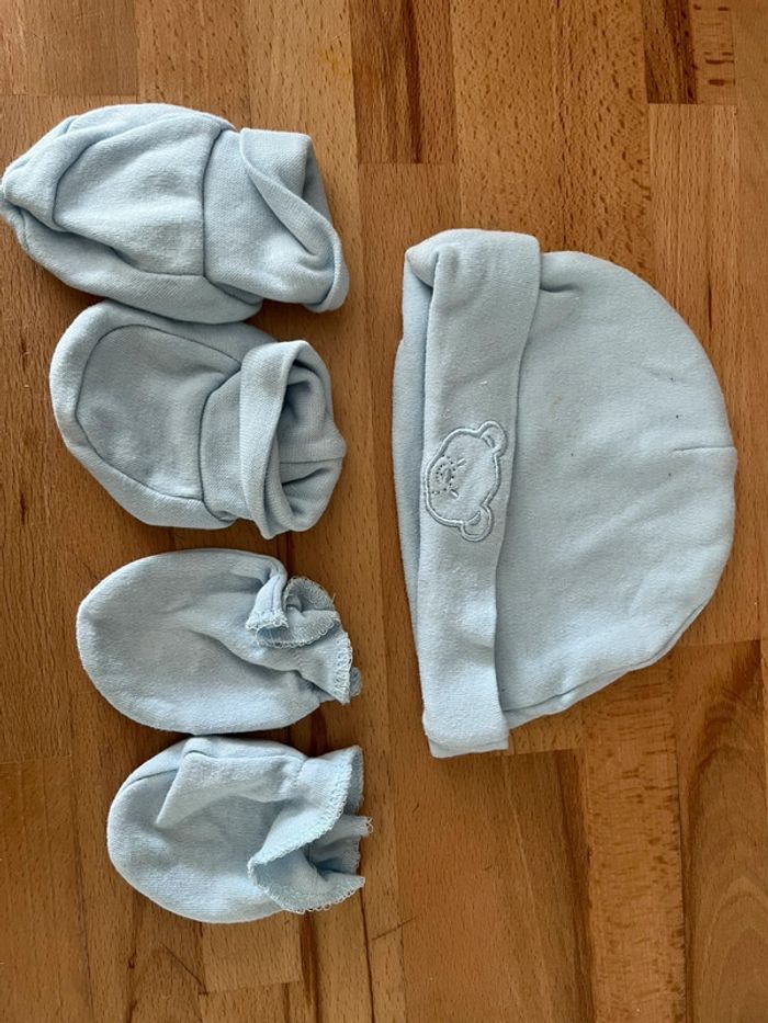Ensemble bonnet chausson moufle - photo numéro 2