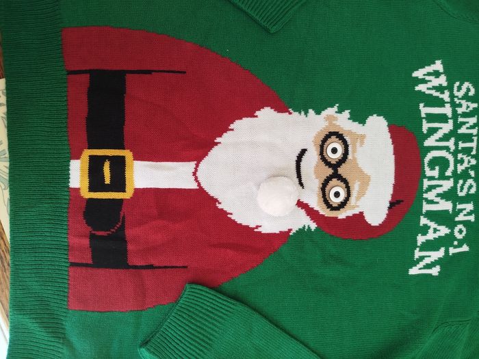 Pull moche de Noël homme taille.S vert - photo numéro 2