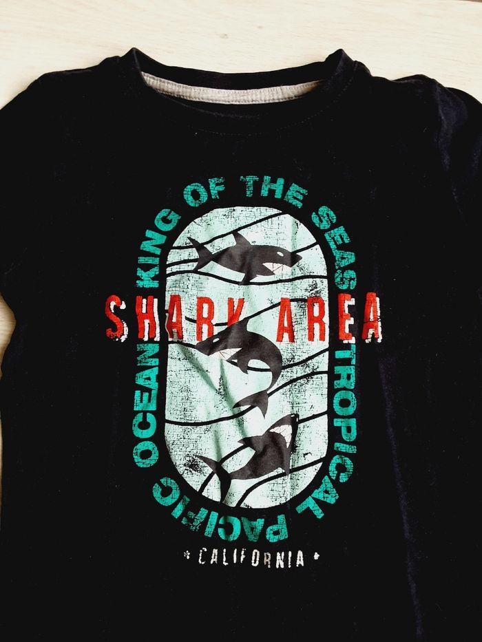 Vêtement garçon tee-shirt manches courtes requins Kiabi 4 ans - photo numéro 2