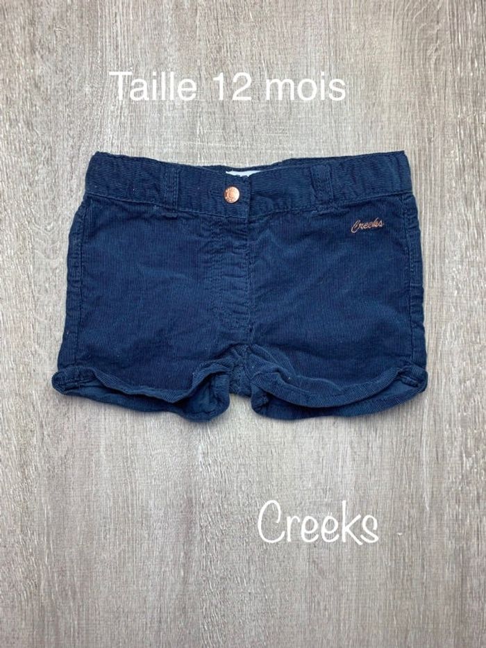 Short en velours - taille 12 mois