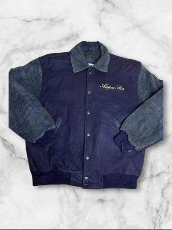 Veste Vintage MAP Master Apparel Products Cuir et Laine “Airport Slots” Taille M