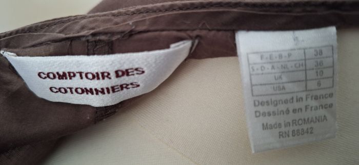 Chemisier marron taille 38 manches longues comptoir des cotonniers - photo numéro 6