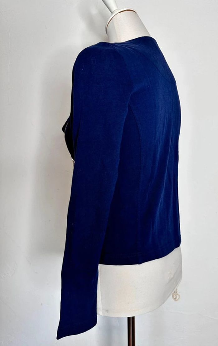 Veste coupe perfecto Marie Sixtine bleu marine taille 34 - photo numéro 4