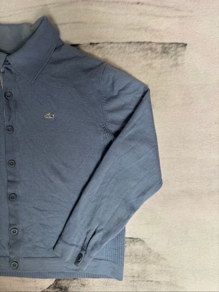 cardigan/veste Lacoste vintage couleur bleu clair taille S - photo numéro 5