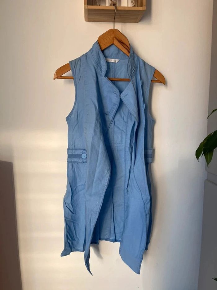 Robe en lin bleue - photo numéro 3