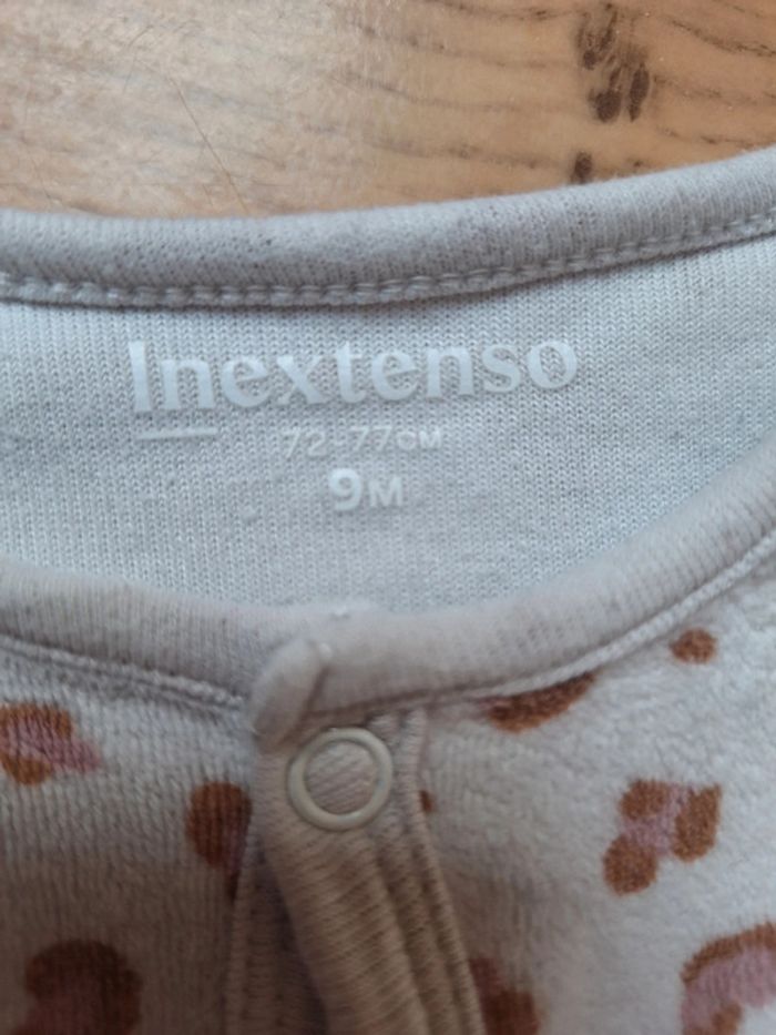 Lot de 2 pyjamas velours 1 pièce en 9mois - photo numéro 9