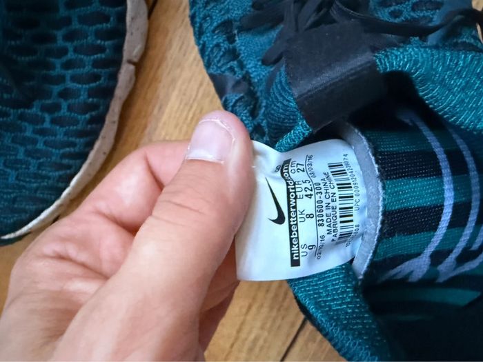 Nike air footscape majista flyknit turquoise en très bon état taille 42,5 - photo numéro 6