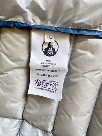 Doudoune sans manches JOTT Femme 4XL Gris clair