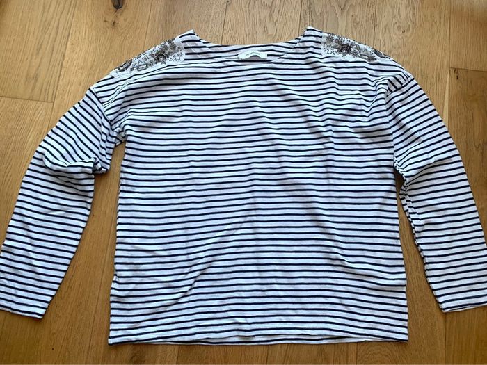 Top marinière Promod taille XL - photo numéro 3
