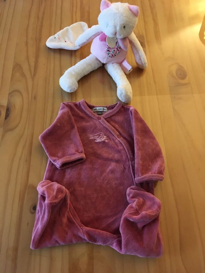 Pyjama velours DPAM 1 mois - photo numéro 2