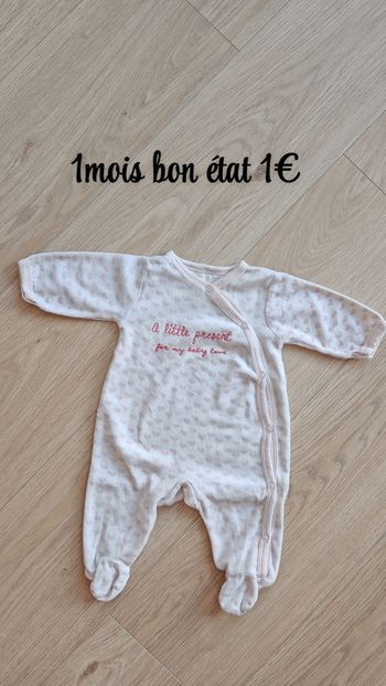 Pyjama d'hiver 1mois