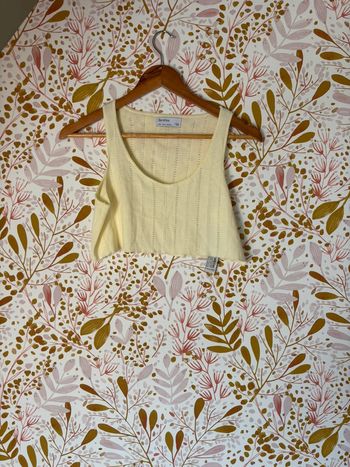 Top en maille crème bershka