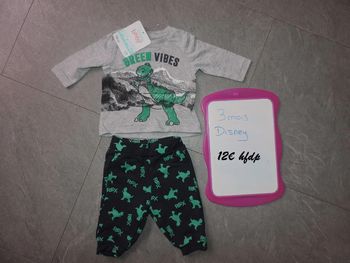 pyjama 2 pièces disney taille 3 mois neuf