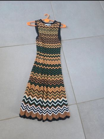 Robe plissée chevron "Morgan"