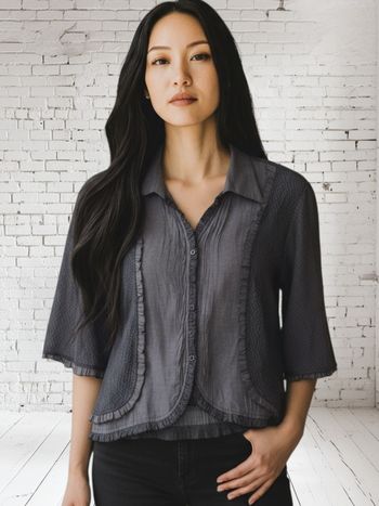 Veste légère style bohème vintage T42 Armand Thierry