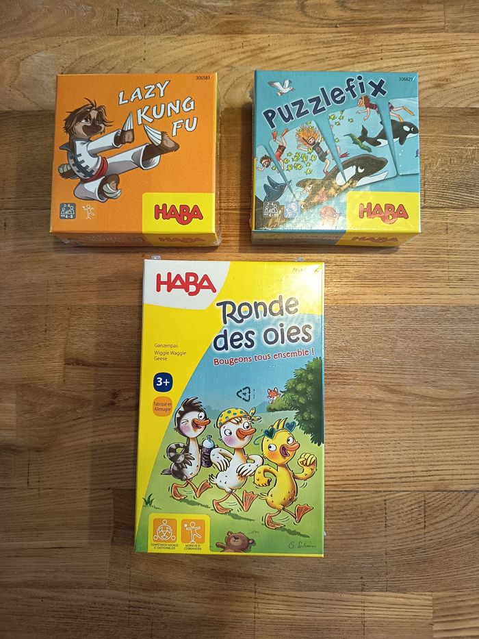 Lot 3 jeux de société haba neuf jamais déballé