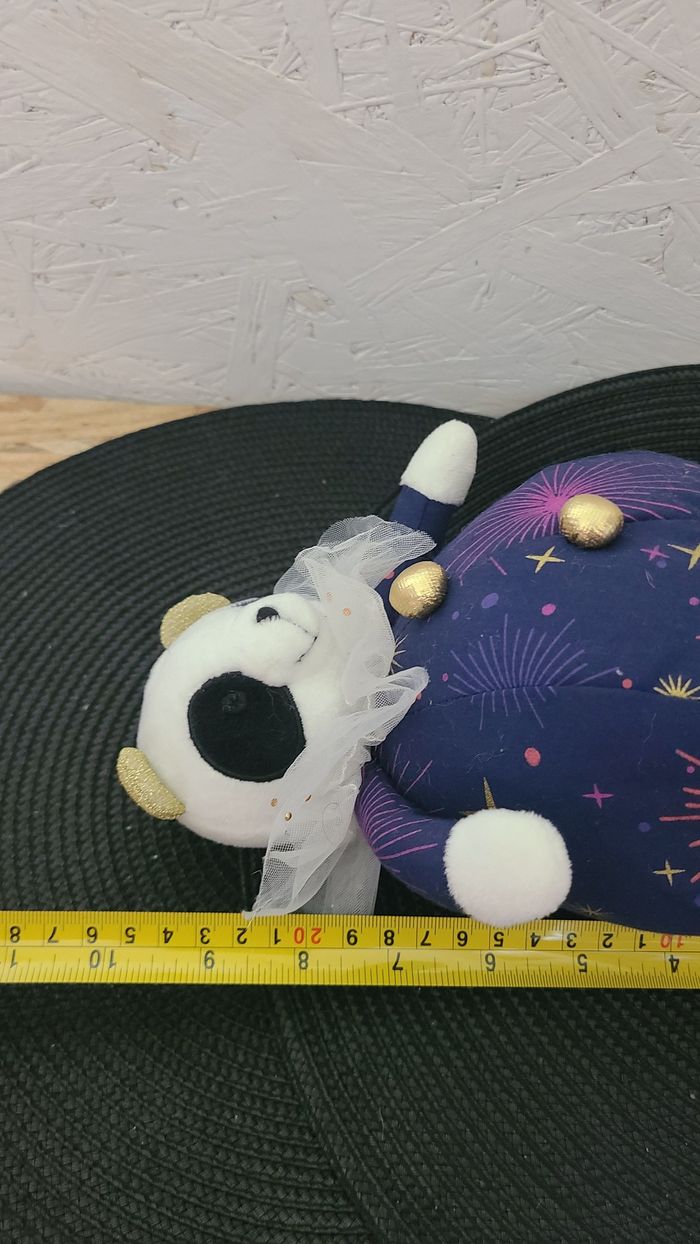 doudou clown ours pantin étoiles paillette - photo numéro 2