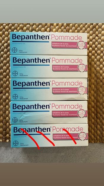 Lots 4 tubes Bepanthen