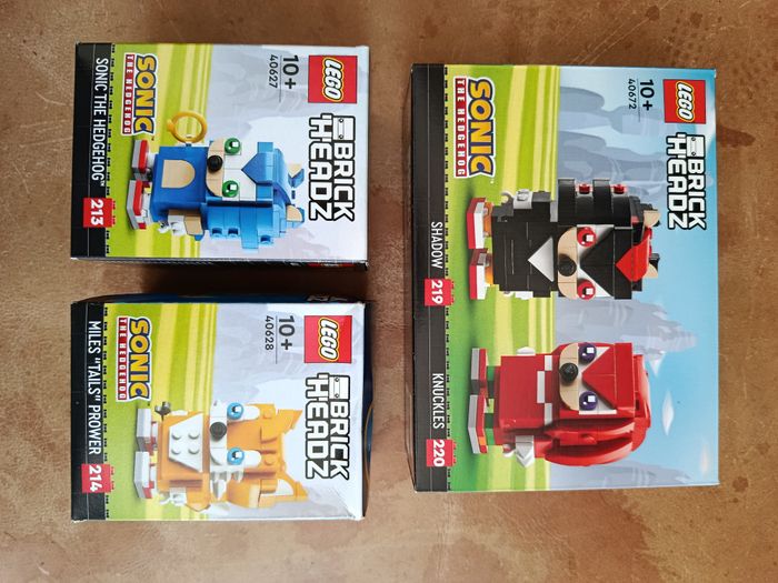 Neuf - Lego brickheadz - Sonic The Hedgehog - 40627 - 40628 - 40672 - Sonic, tails, Knuckles et Shad