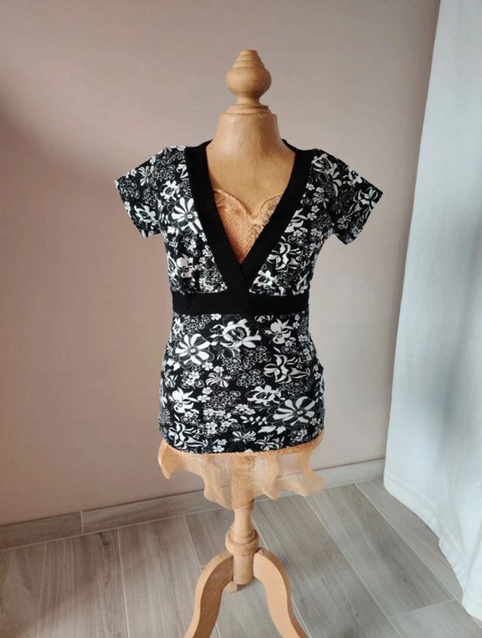 Tee-shirt noir et blanc
