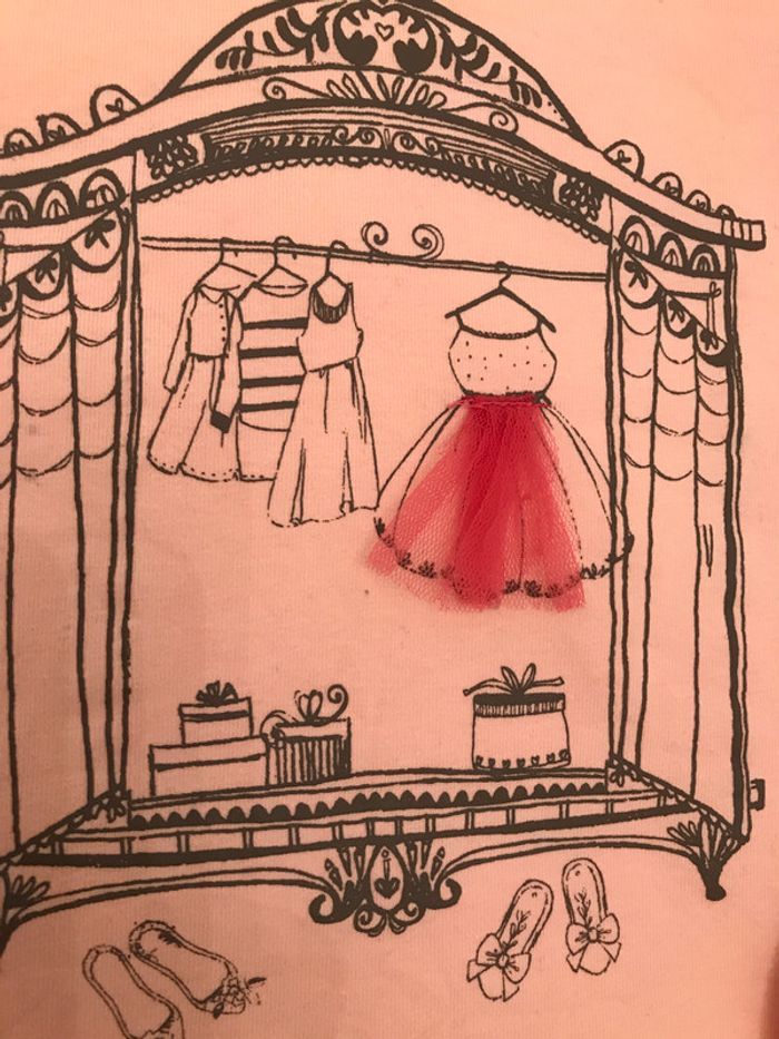 T-shirt manches longues rose 6 Ans - photo numéro 2