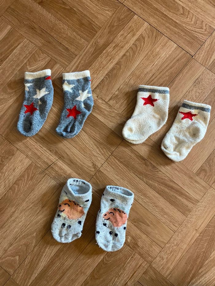 Lot de 3 paire de chaussette pour bébés taille 15/18 - photo numéro 2