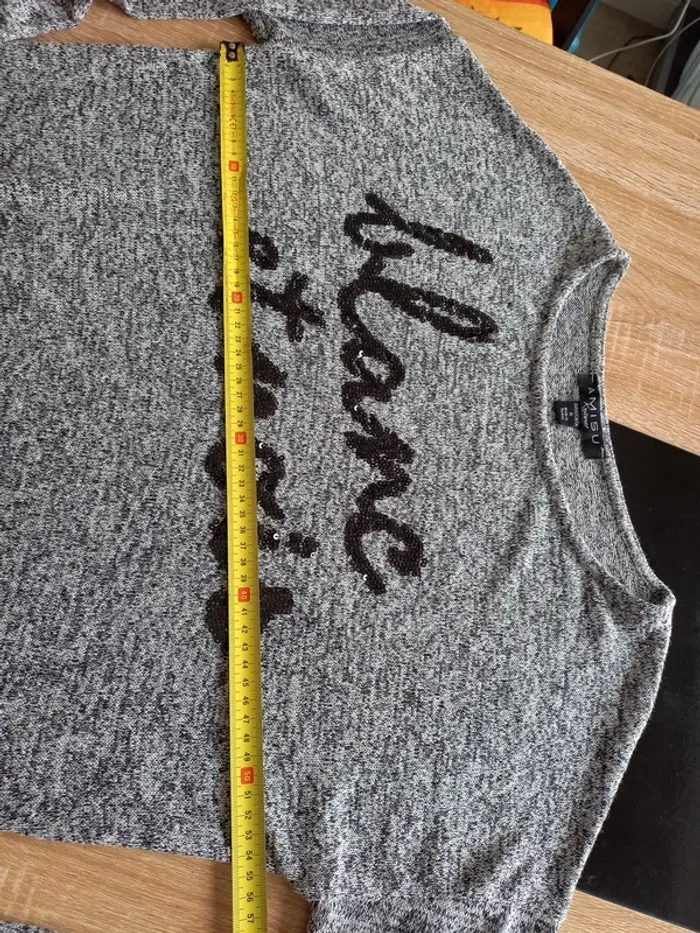 Pull femme noir et gris XL - photo numéro 10