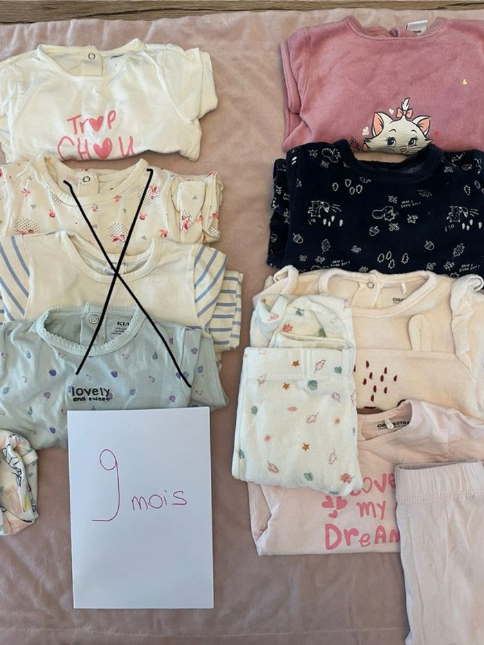 Lot pyjamas hiver 9 mois - photo numéro 3