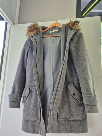 Manteau gris et long naf naf taille 36