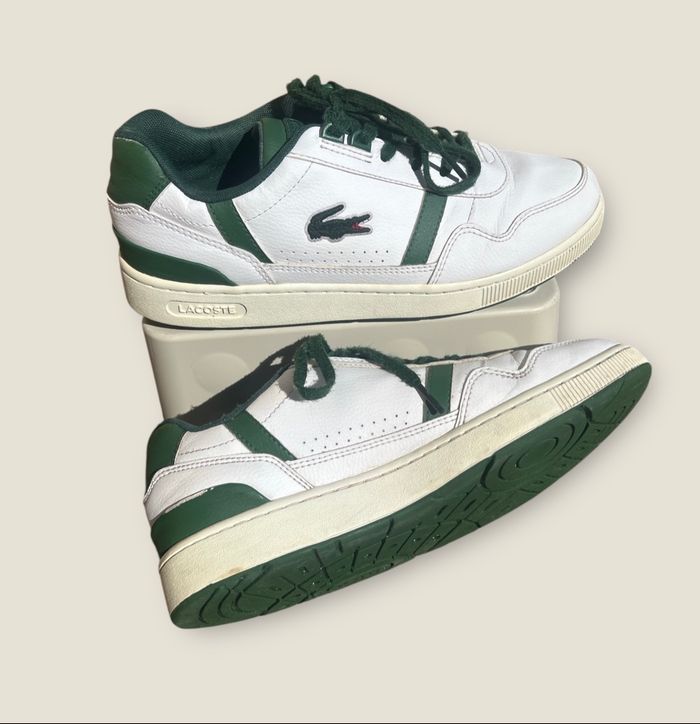 Lacoste T-Clip Blanche & verte - Taille 39 - Authentique