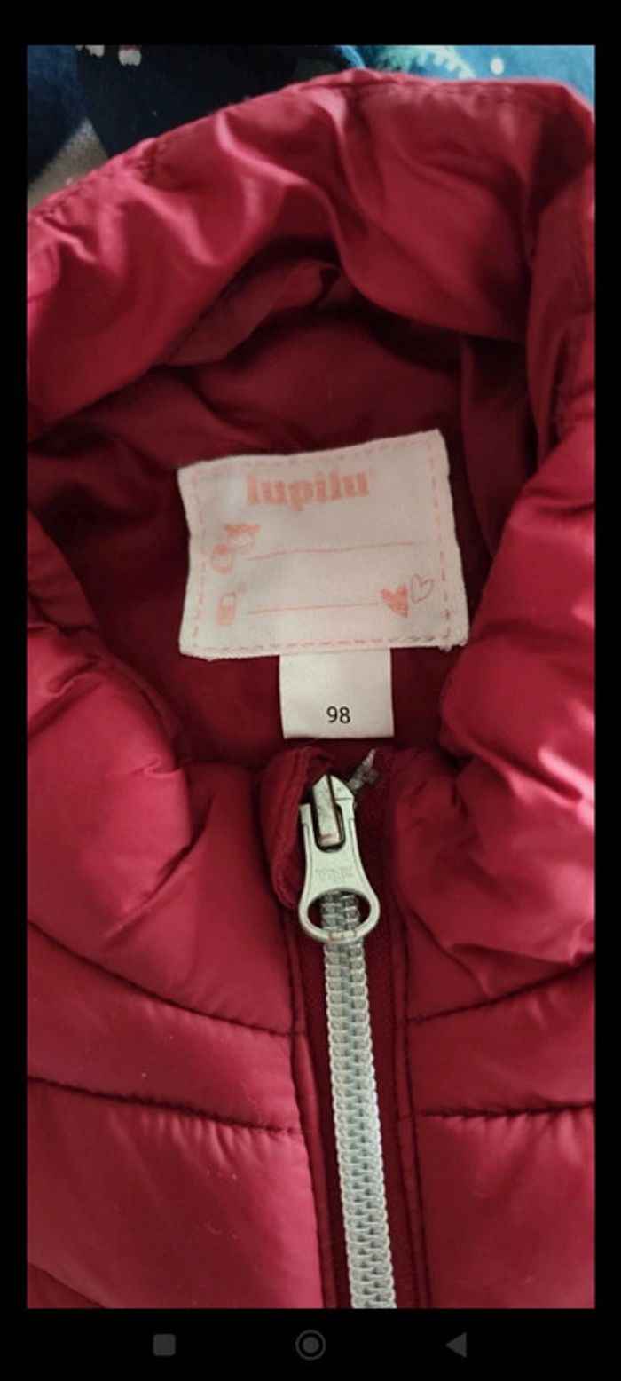 Manteau Rouge Lupilu Taille 3 ans (très bon état - photo numéro 3